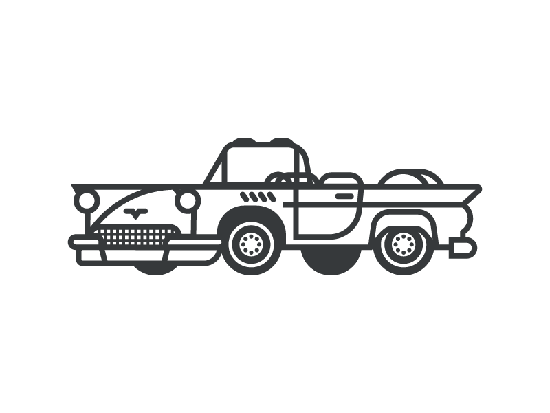 57 T-Bird | B&W Car Series