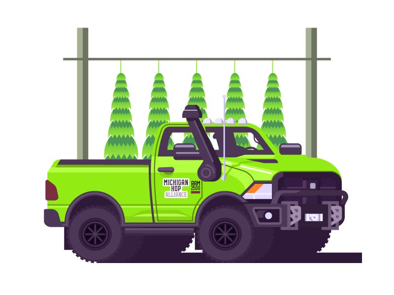 Michigan Hop Alliance Truck | Colored Car Series