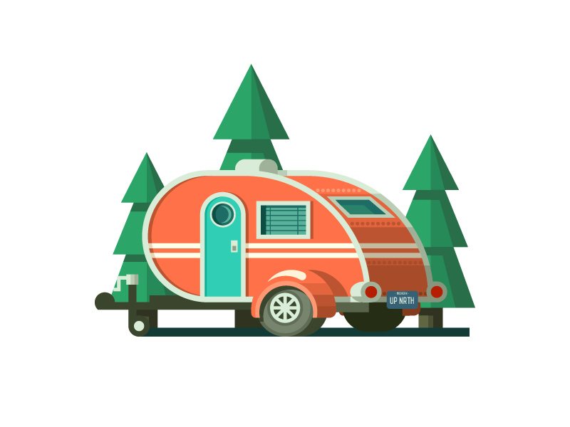 Teardrop Trailer Home | Colored Car Series